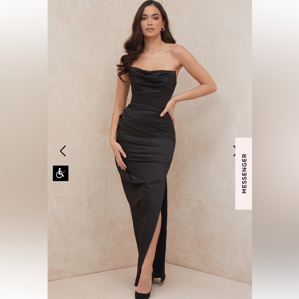 House of CB Adrienne Black Corset Dress Size M Never Worn